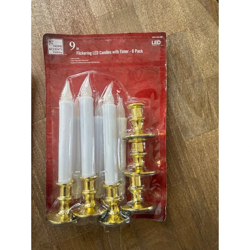 Holiday Led flickering candles with Timer